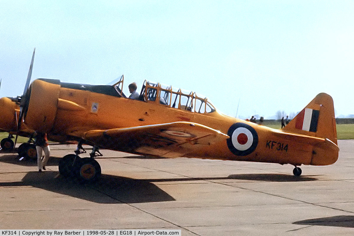 KF314, Noorduyn AT-16 Harvard IIB C/N 14A-2014, Noorduyn AT-16 Harvard IIb [14A-2014] (Royal Air Force) Bassingbourn~G 28/05/1978. From a slide.