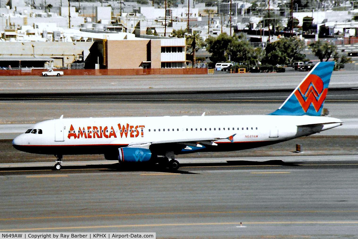 N649AW, 1998 Airbus A320-232 C/N 803, Airbus A320-232 [0803] (America West Airlines) Phoenix-Sky Harbor Int'l~N 18/10/1998