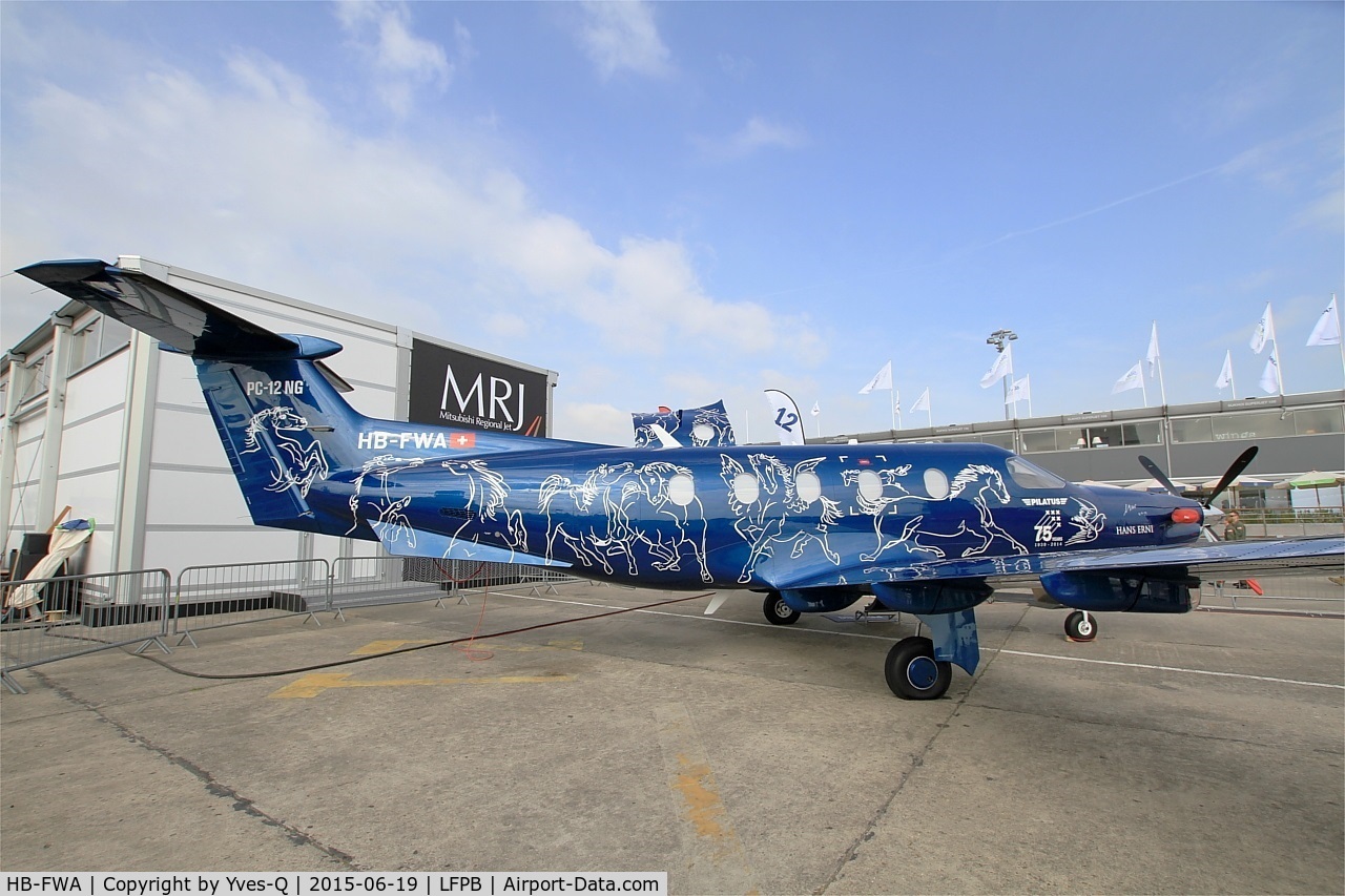 HB-FWA, 2015 Pilatus PC-12/47E C/N 1515, Pilatus PC-12 NG, Static display, Paris-Le Bourget (LFPB-LBG) Air show 2015