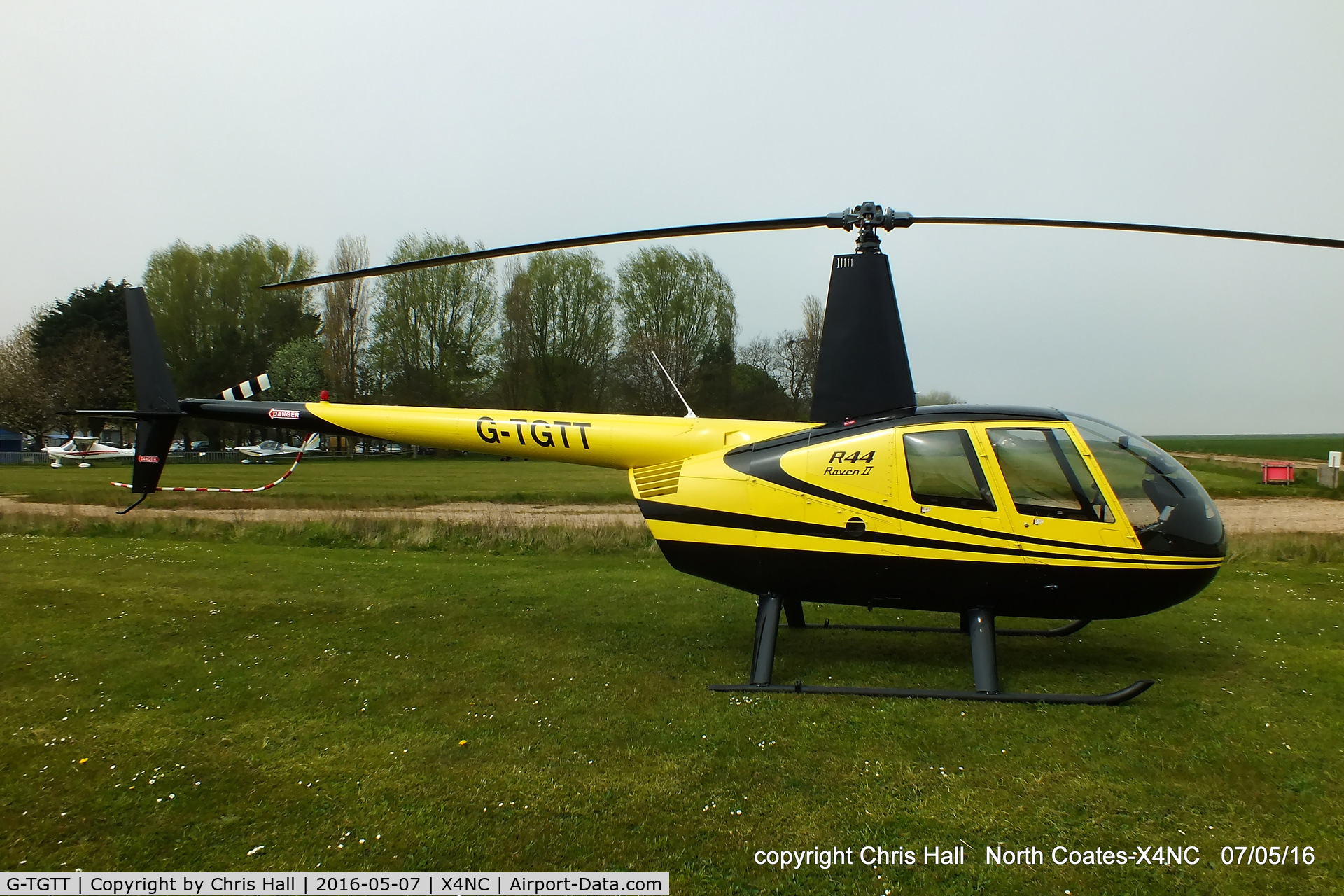 G-TGTT, 2002 Robinson R44 Raven II C/N 10023, at North Coates