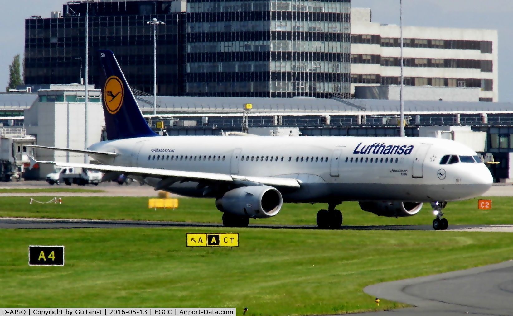 D-AISQ, 2009 Airbus A321-231 C/N 3936, At Manchester