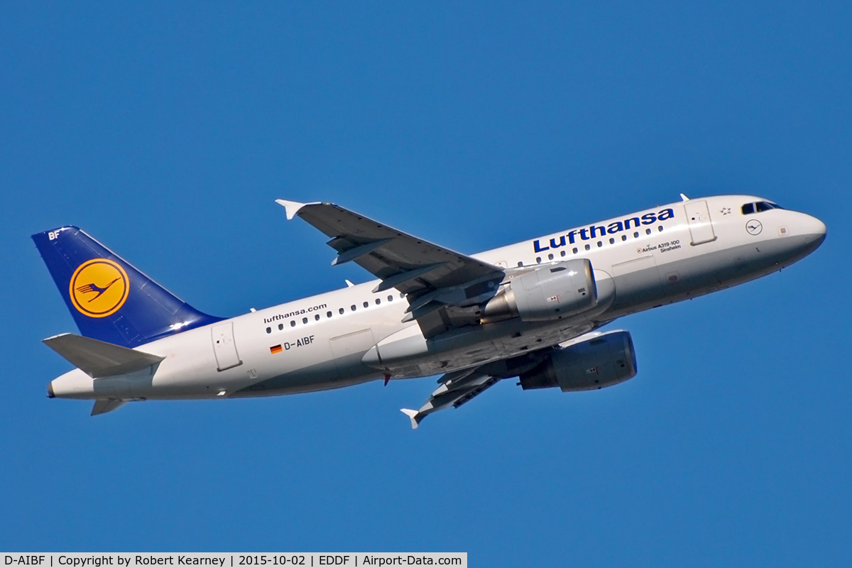 D-AIBF, 2011 Airbus A319-112 C/N 4796, Climbing out of EDDF
