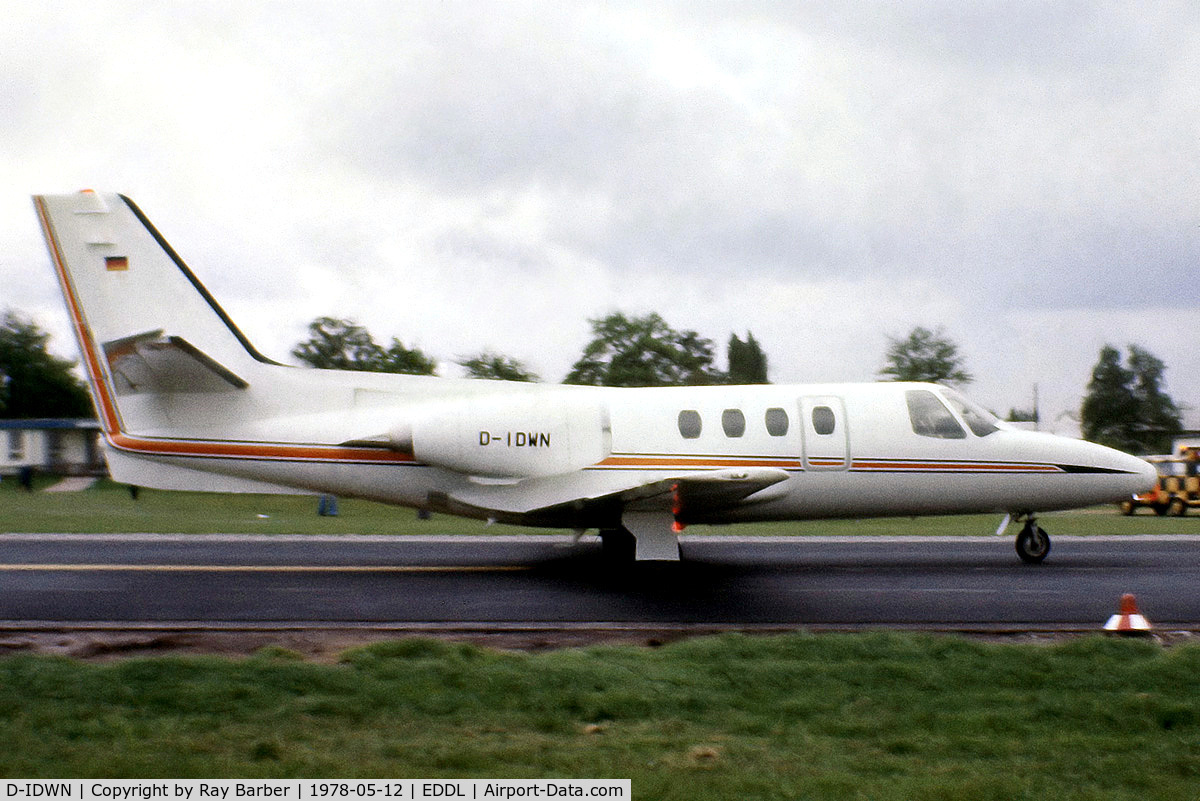 D-IDWN, Cessna 500 Citation C/N 500-0288, Cessna Citation I [500-0288] Dusseldorf~D 12/05/1978. From a slide.