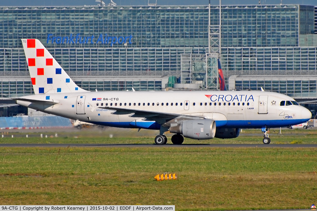 9A-CTG, 1998 Airbus A319-112 C/N 767, Taxiing in after arrival