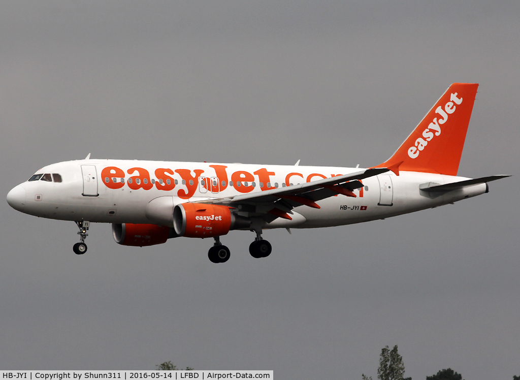 HB-JYI, 2011 Airbus A319-111 C/N 4744, Landing rwy 23