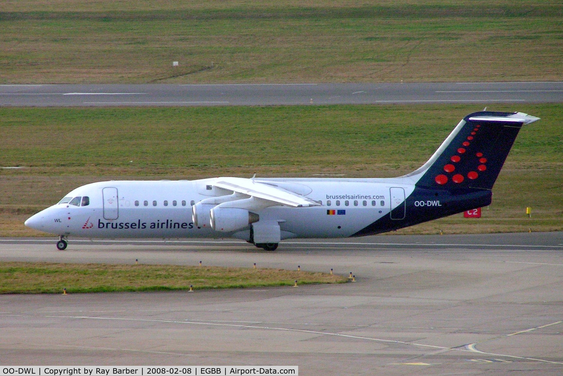 OO-DWL, 1999 British Aerospace Avro 146-RJ100 C/N E3361, BAe 146-RJ100 [E3361] (Brussels Airlines) Birmingham Int'l~G 08/02/2008