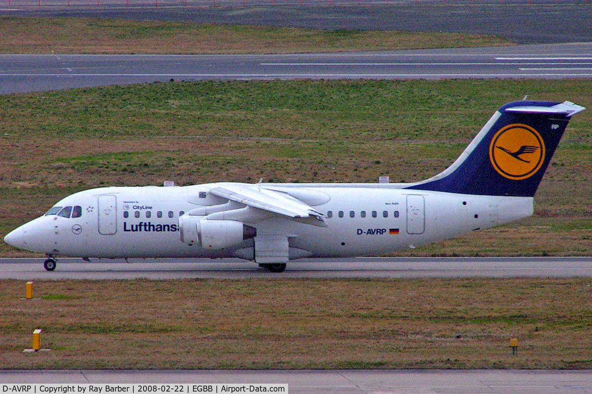 D-AVRP, 1997 British Aerospace Avro 146-RJ85 C/N E.2303, BAe 146-RJ85 [E2303] (Lufthansa Regional/ Cityline) Birmingham Int'l~G 22/02/2008