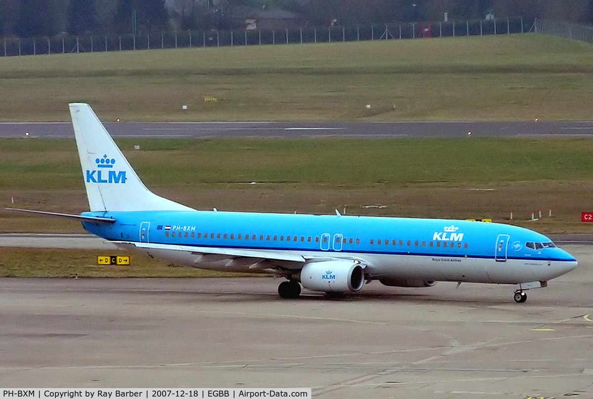 PH-BXM, 2000 Boeing 737-8K2 C/N 30355, Boeing 737-8K2 [30355] (KLM Royal Dutch Airlines) Birmingham Int'l~G 18/12/2007