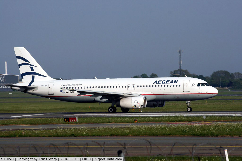 SX-DVH, 2007 Airbus A320-232 C/N 3066, SX-DVH taking off rw 22R