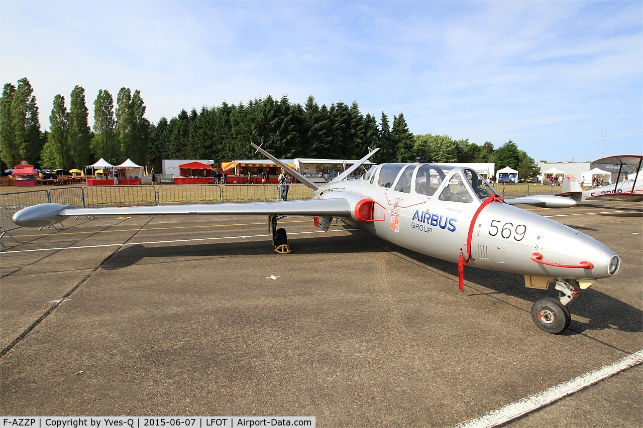 F-AZZP, 1966 Fouga CM-170R Magister C/N 569, Fouga CM-170R Magister, Static display, Tours-St Symphorien Air Base 705 (LFOT-TUF) Open day 2015