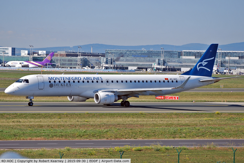 4O-AOC, 2010 Embraer 195LR (ERJ-190-200LR) C/N 19000358, Taxiing out for departure