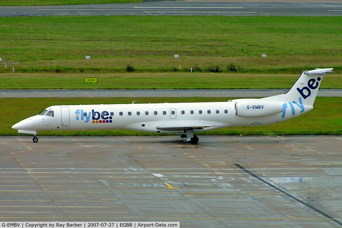 G-EMBV, 2001 Embraer EMB-145EU (ERJ-145EU) C/N 145482, Embraer ERJ-145EU [145482] (Flybe) Birmingham Int'l~G 27/07/2007