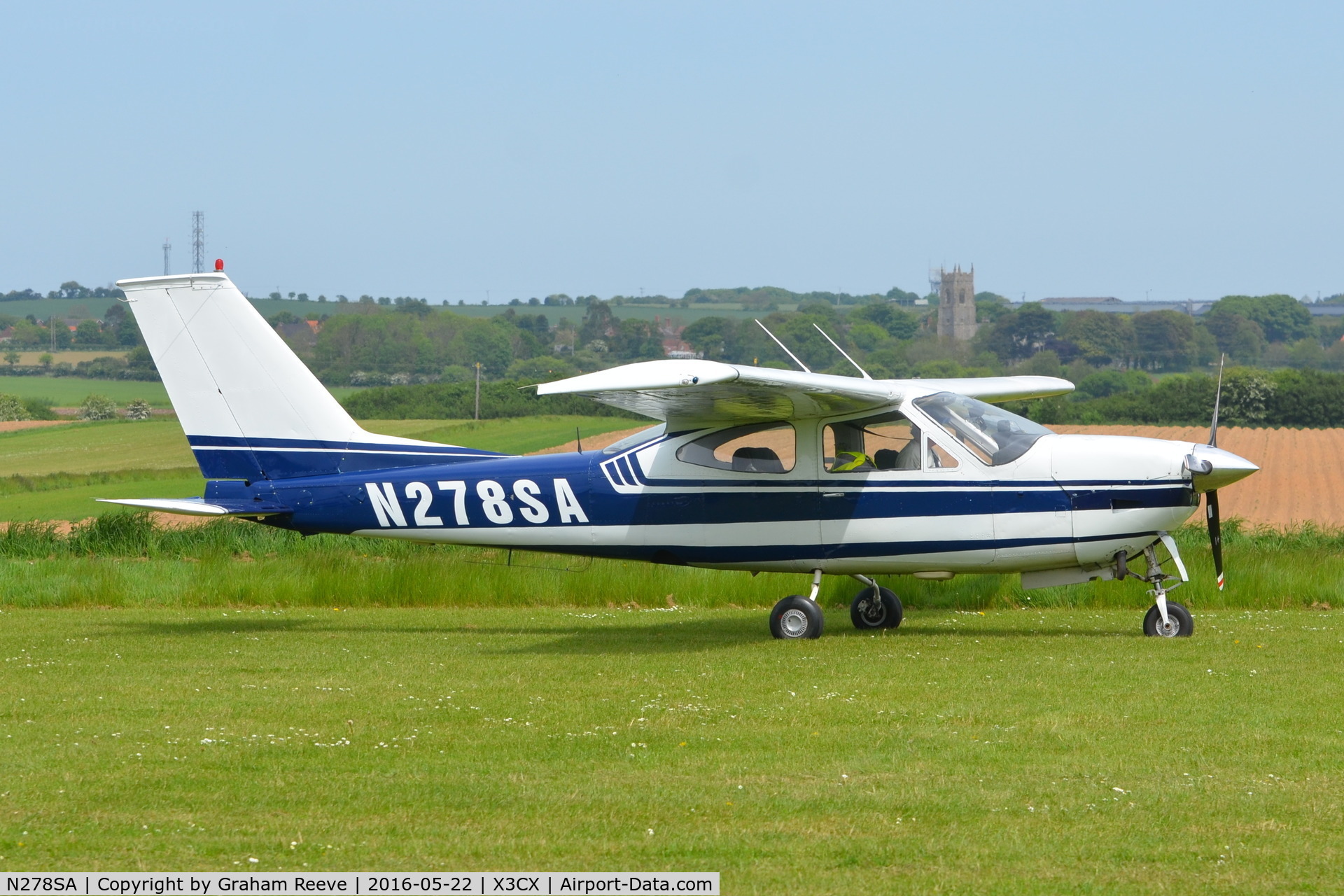 N278SA, 1974 Cessna 177RG Cardinal C/N 177RG0571, Just landed at Northrepps.