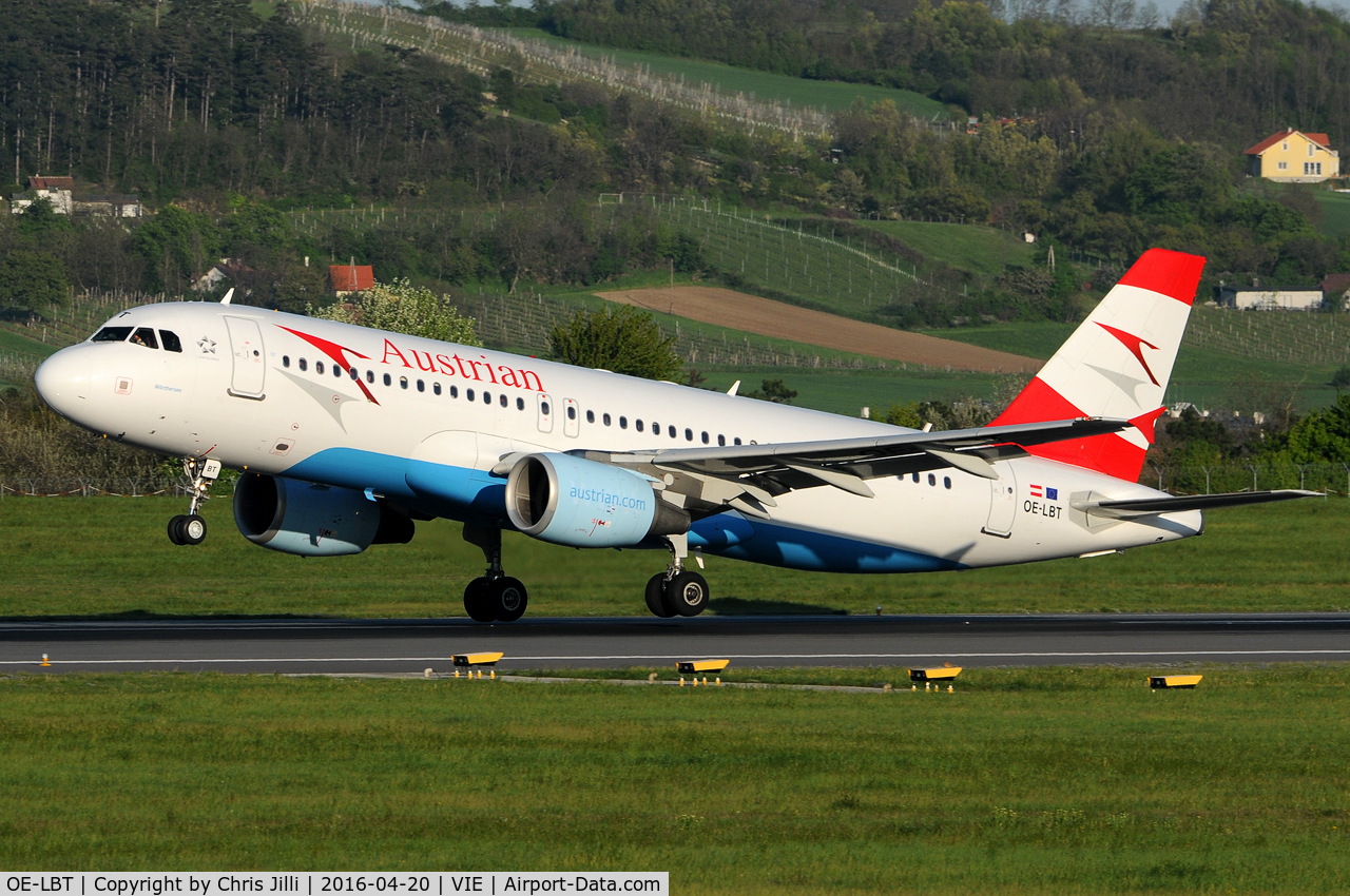 OE-LBT, 2000 Airbus A320-214 C/N 1387, Austrian AIrlines