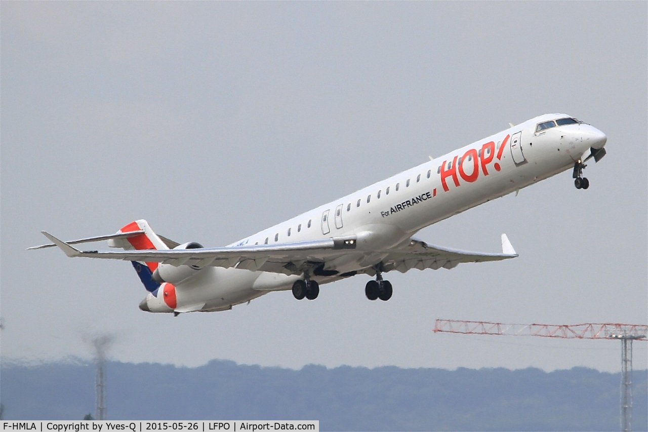 F-HMLA, 2010 Bombardier CRJ-1000EL NG (CL-600-2E25) C/N 19004, Canadair Regional Jet CRJ-1000, Take off Rwy 08, Paris-Orly Airport (LFPO-ORY)