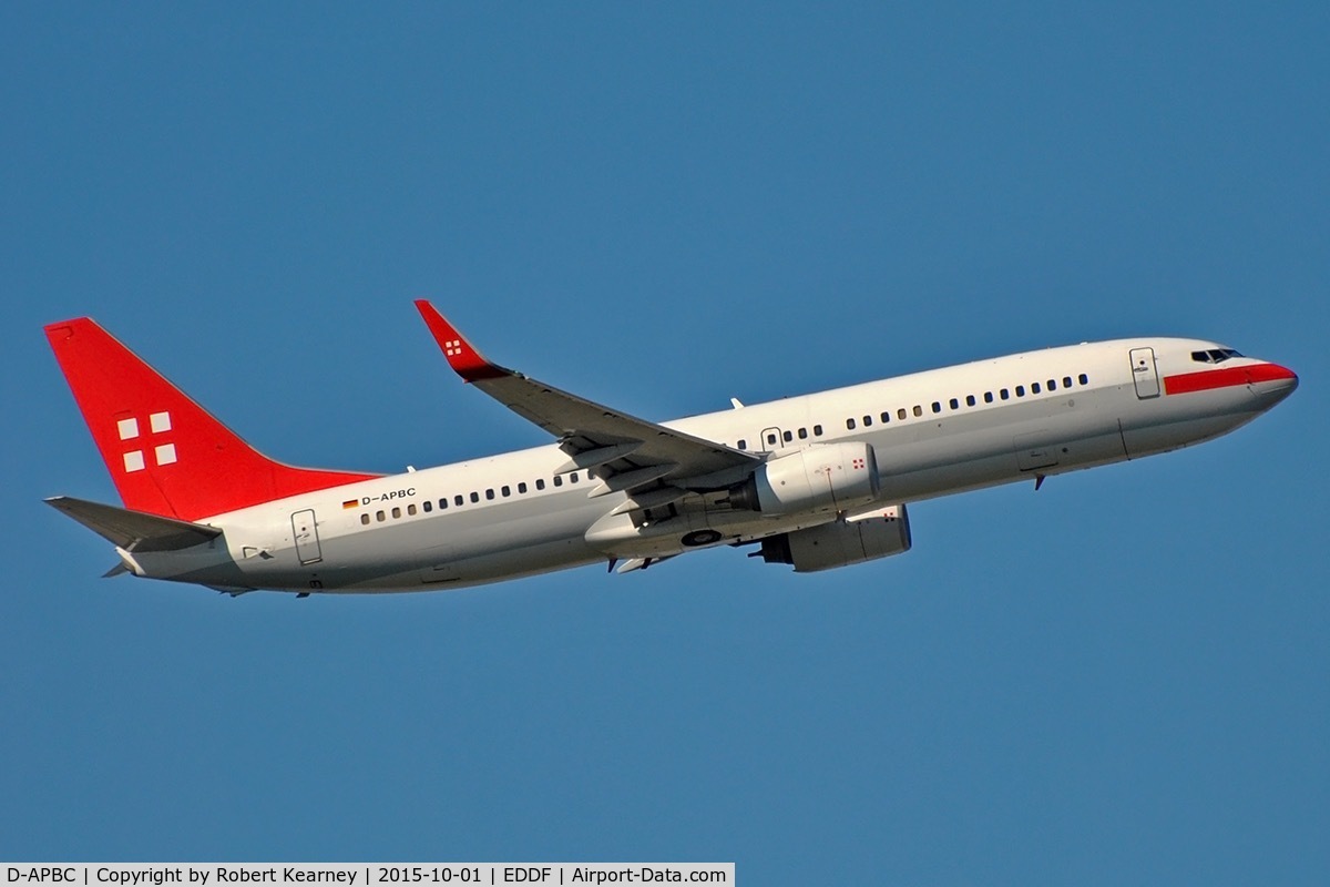 D-APBC, 2004 Boeing 737-8BK C/N 33016, Climbing out of EDDF