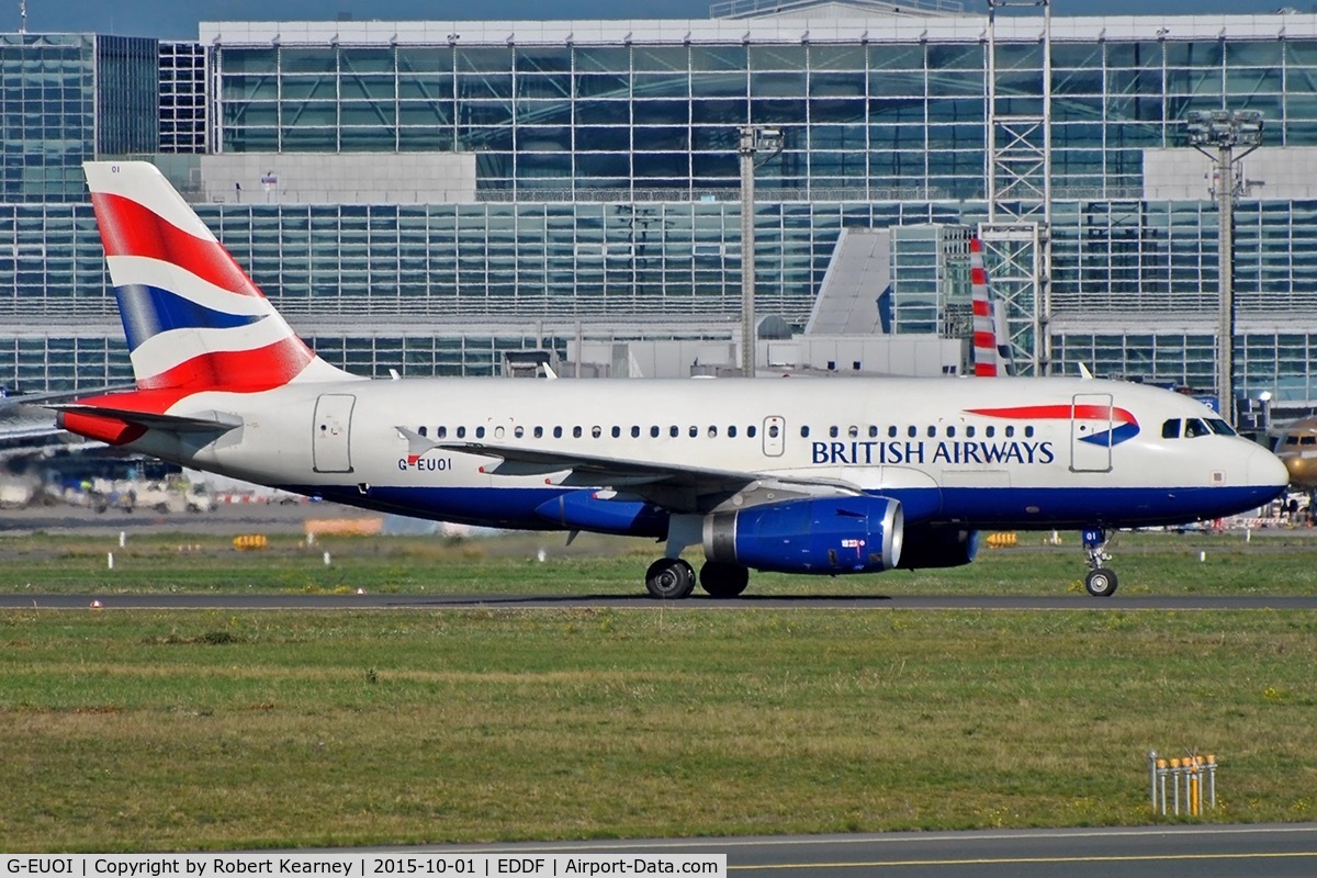G-EUOI, 2001 Airbus A319-131 C/N 1606, Taxiing in after arrival