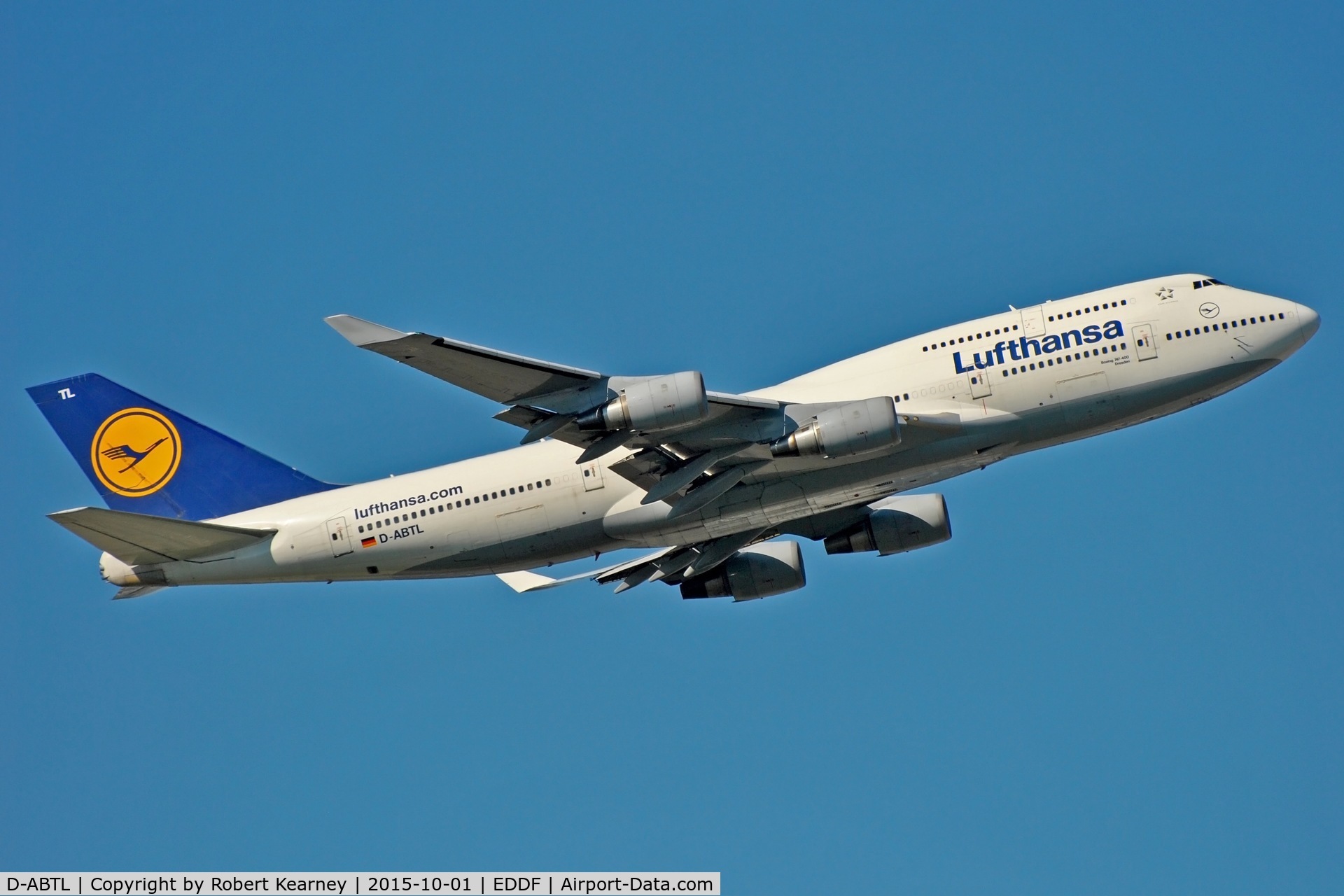 D-ABTL, 2002 Boeing 747-430 C/N 29872, Climbing out of EDDF