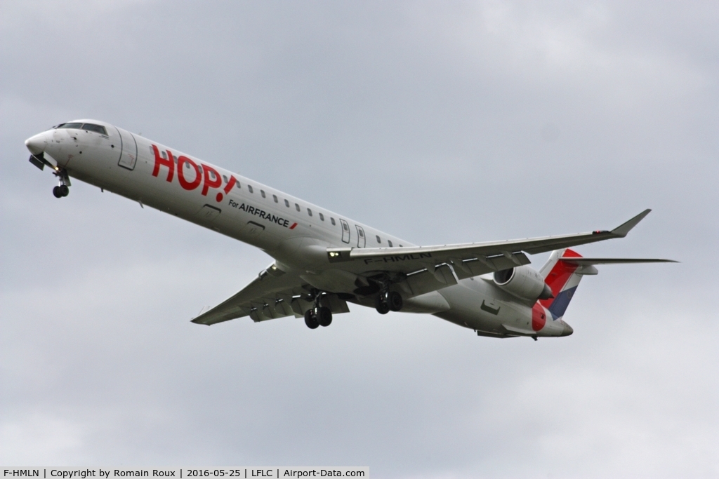 F-HMLN, 2012 Bombardier CRJ-1000EL NG (CL-600-2E25) C/N 19024, Landing from Orly