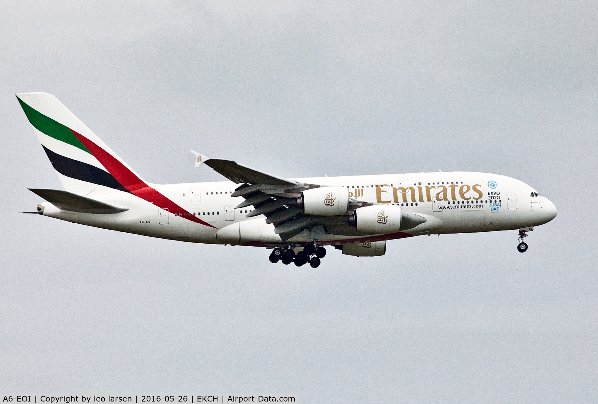 A6-EOI, 2014 Airbus A380-861 C/N 178, Copenhagen 26.5.16