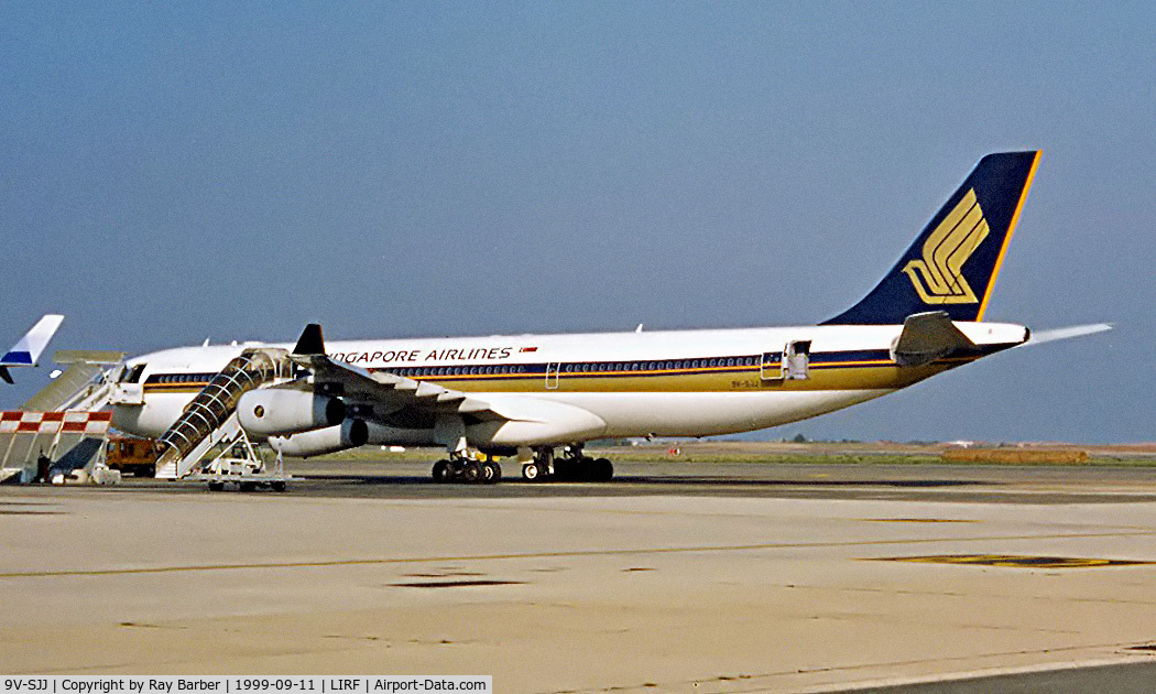 9V-SJJ, 1997 Airbus A340-313X C/N 190, Airbus A340-313X [190] (Singapore Airlines) Rome-Fiumicino~I 11/09/1999