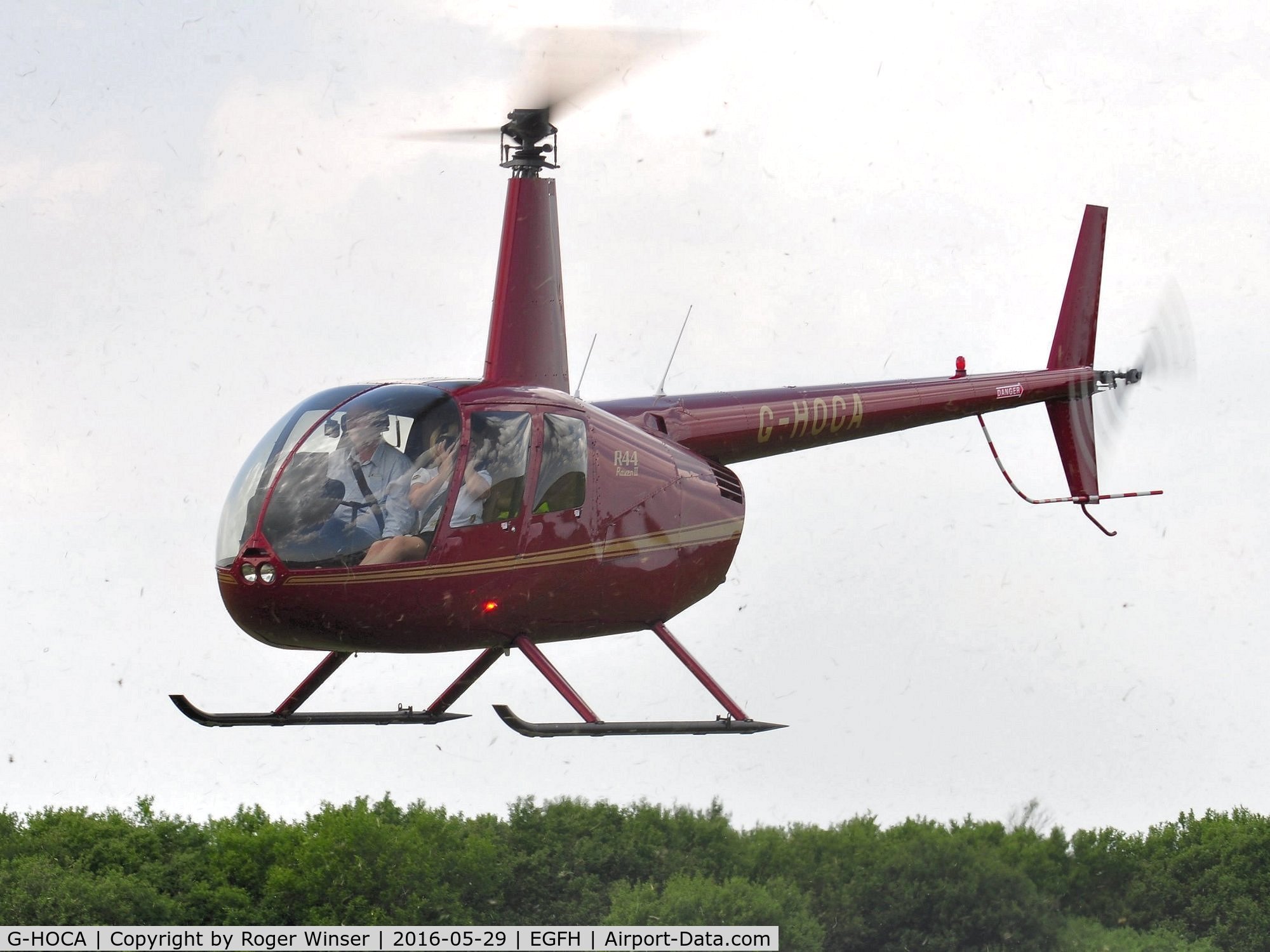 G-HOCA, 2008 Robinson R44 Raven II C/N 12388, Visiting Raven II helicopter.