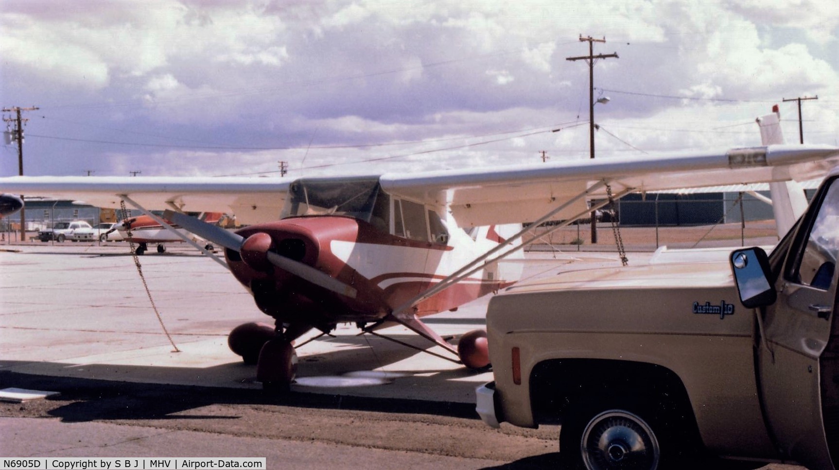 N6905D, 1957 Piper PA-22-150 Tri-Pacer C/N 22-4832, 05D after purchase. Notice the shock cords on the landing gear are a bit tired.