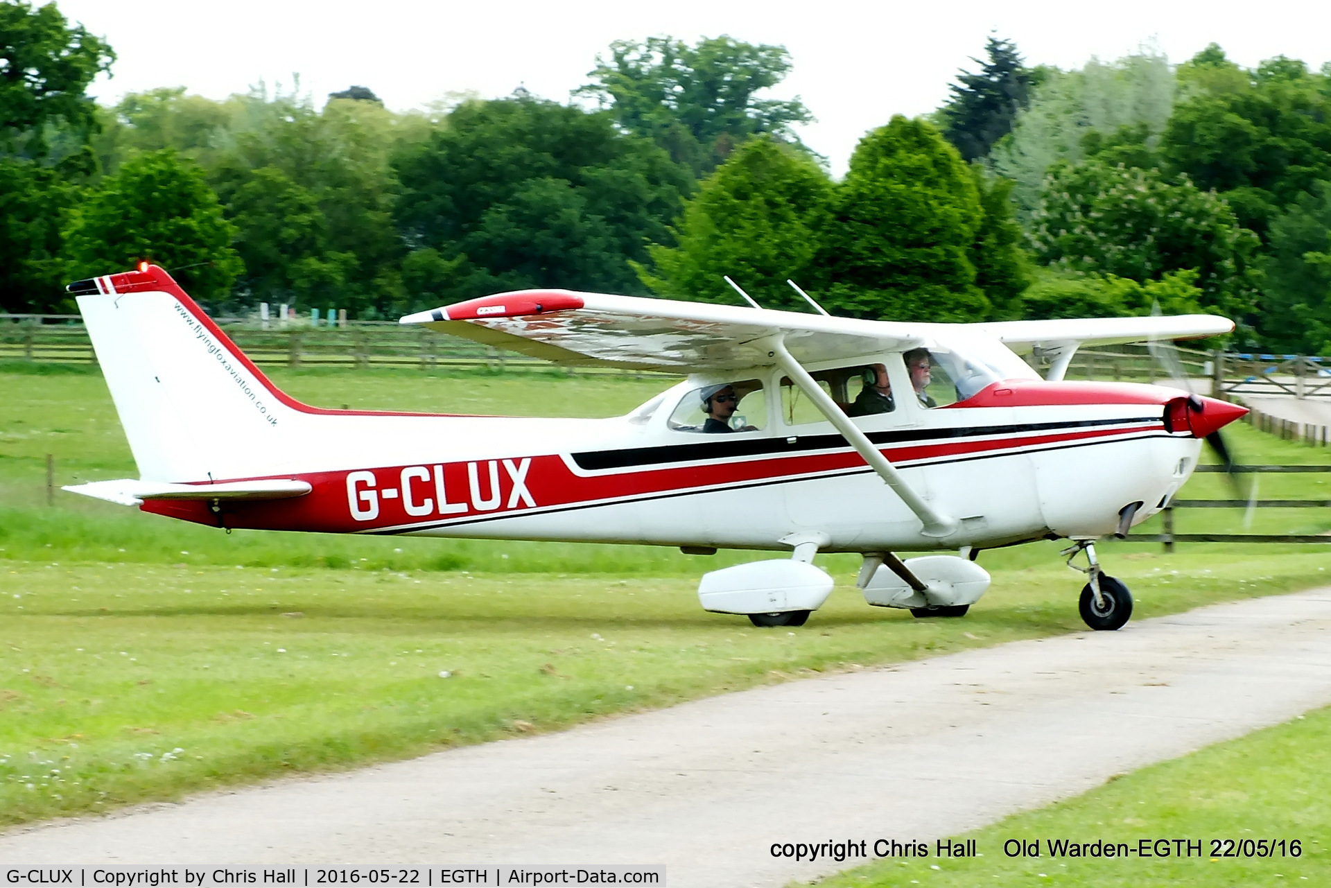 G-CLUX, 1980 Reims F172N Skyhawk C/N 1996, 70th Anniversary of the first flight of the de Havilland Chipmunk  Fly-In at Old Warden