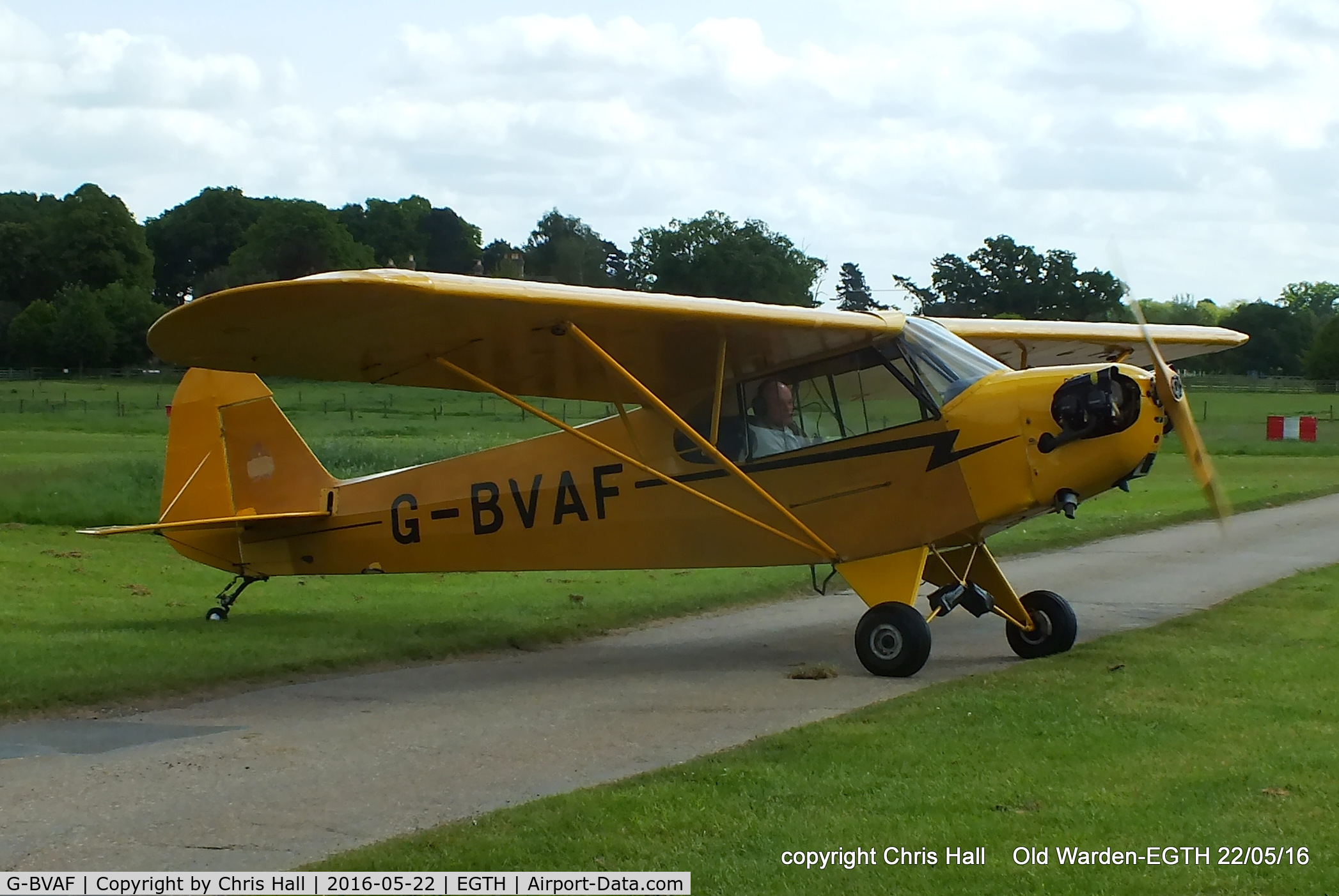 G-BVAF, 1940 Piper J3C-65 Cub Cub C/N 4645, 70th Anniversary of the first flight of the de Havilland Chipmunk Fly-In at Old Warden