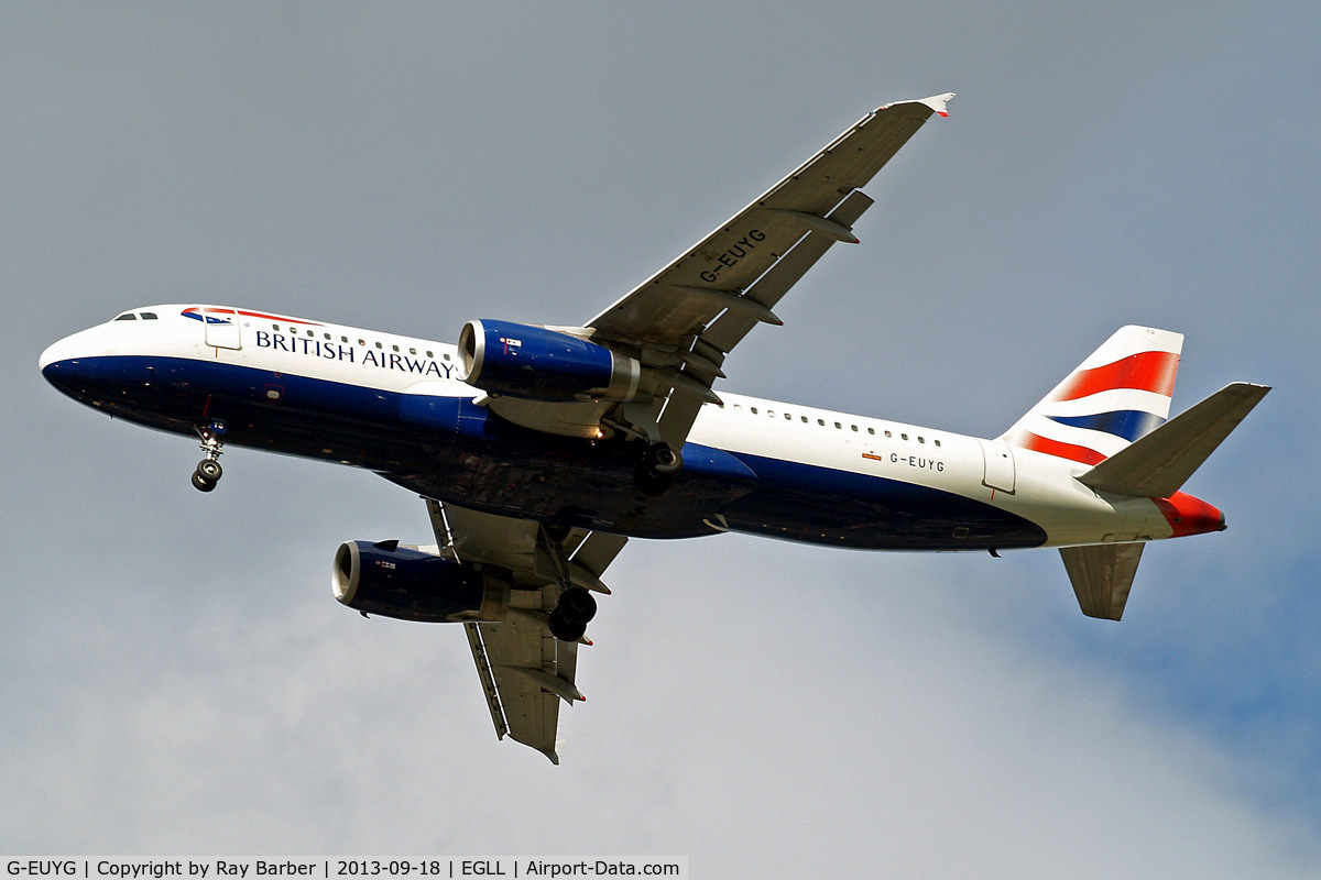 G-EUYG, 2010 Airbus A320-232 C/N 4238, Airbus A320-232 [4238] (British Airways) Home~G 18/09/2013. On approach 27R.