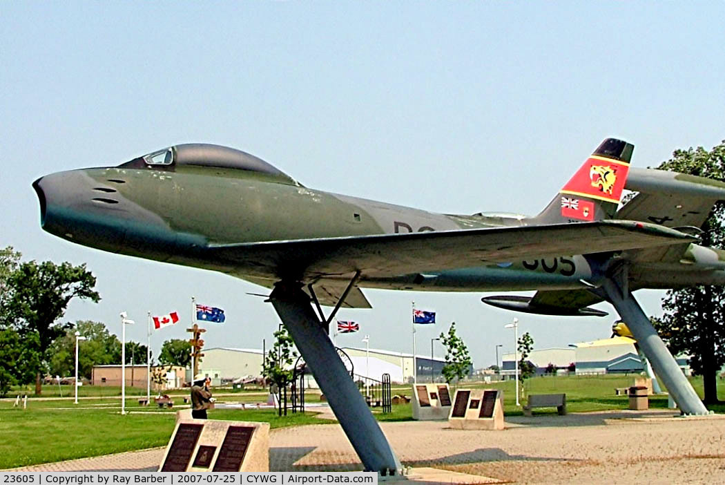 23605, Canadair CL-13B Sabre 6 C/N S6-1638, Canadair CL-13B Sabre Mk.6 [1395] (CFB Winnipeg Heritage Park) Winnipeg-Int'l~C 25/07/2008