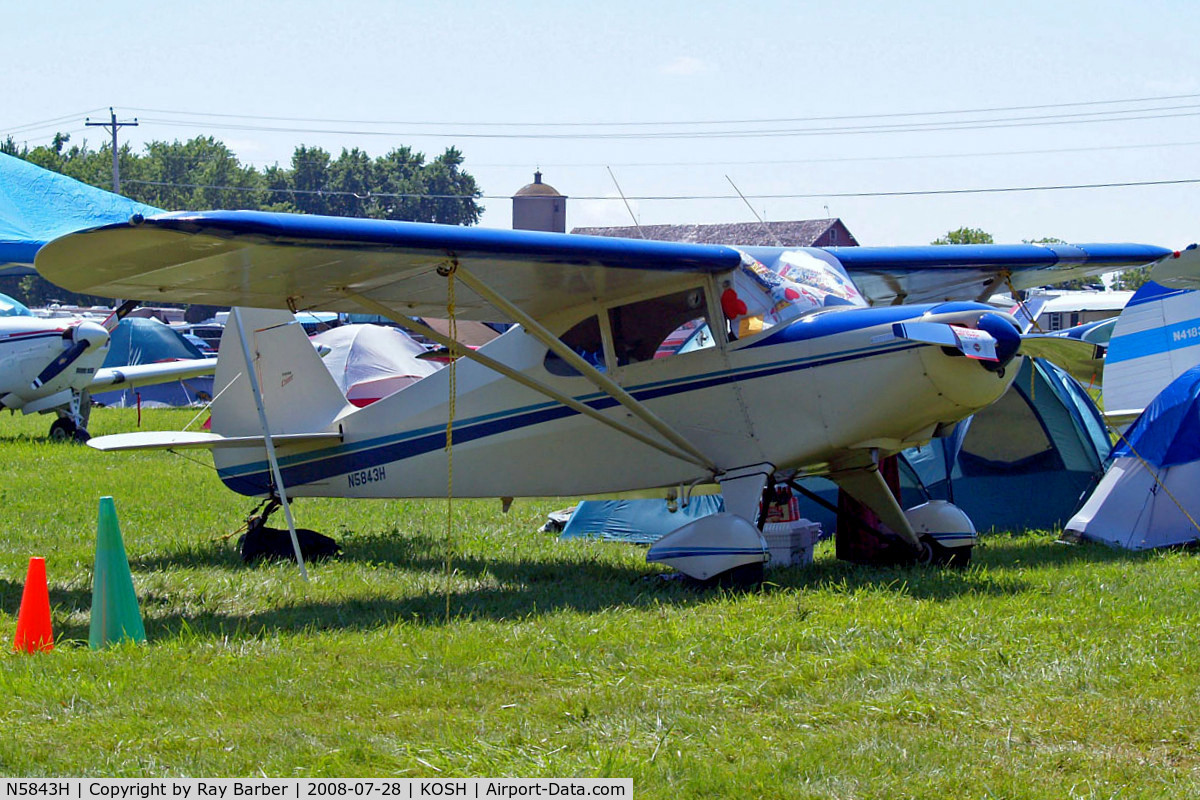 N5843H, 1949 Piper PA-16 Clipper C/N 16-461, Piper PA-16 Clipper [16-461] Oshkosh-Wittman Regional Airport~N 28/07/2008