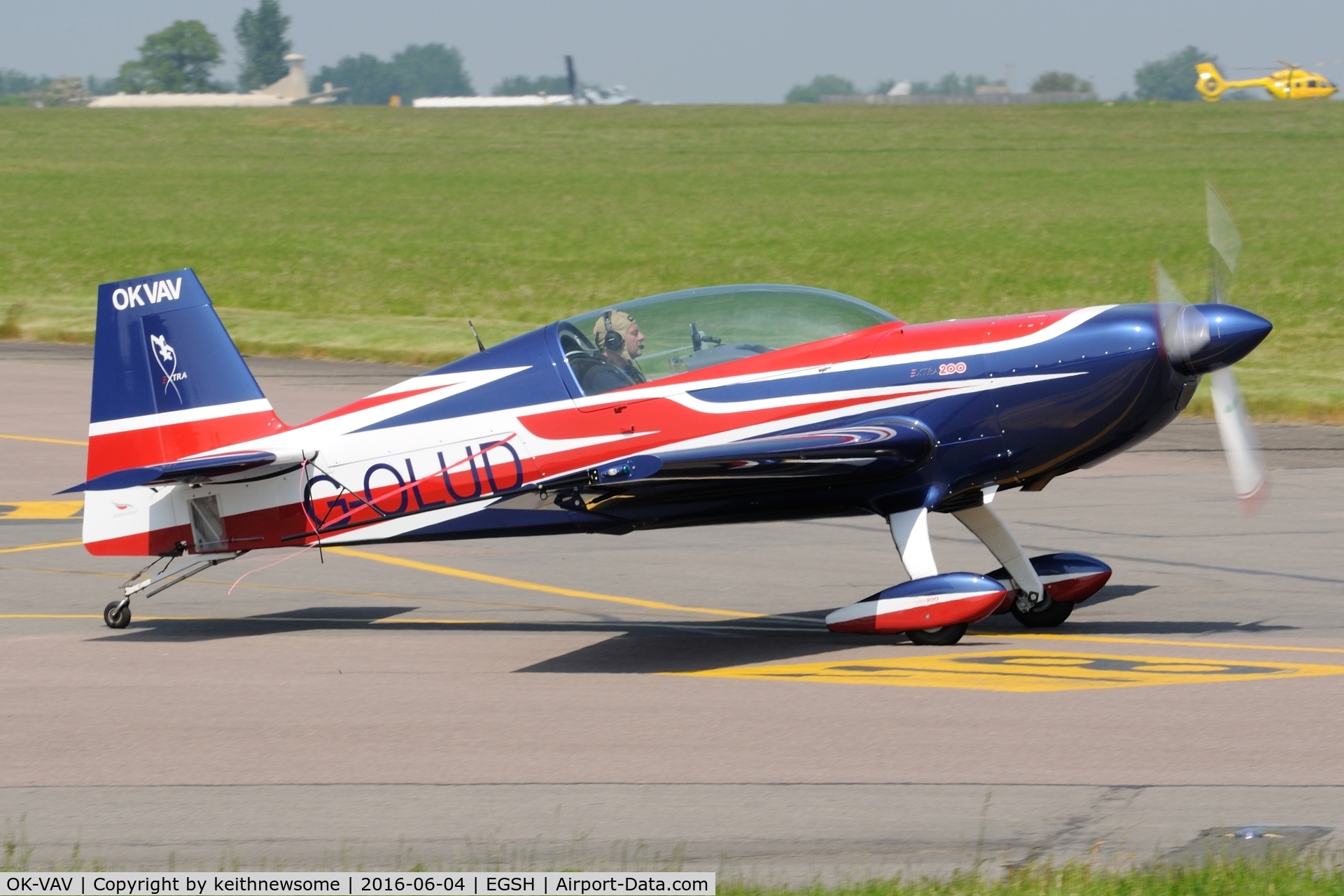 OK-VAV, 2012 Extra EA-300 C/N 1044, Now showing unused British registration G-OLUD.