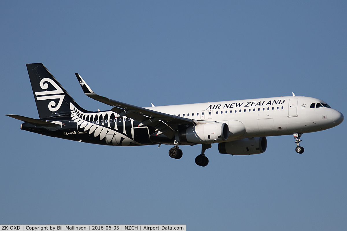 ZK-OXD, 2014 Airbus A320-232 C/N 5962, NZ517 FROM AKL