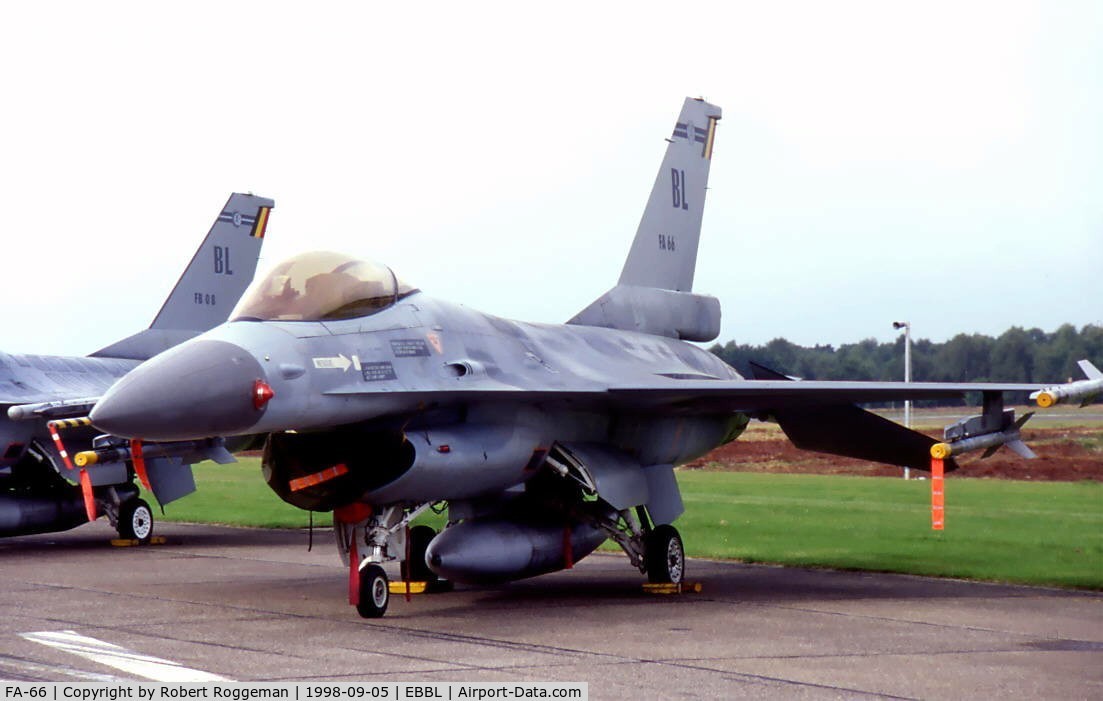 FA-66, SABCA F-16AM Fighting Falcon C/N 6H-66, Tailcode BL.349 squadron.