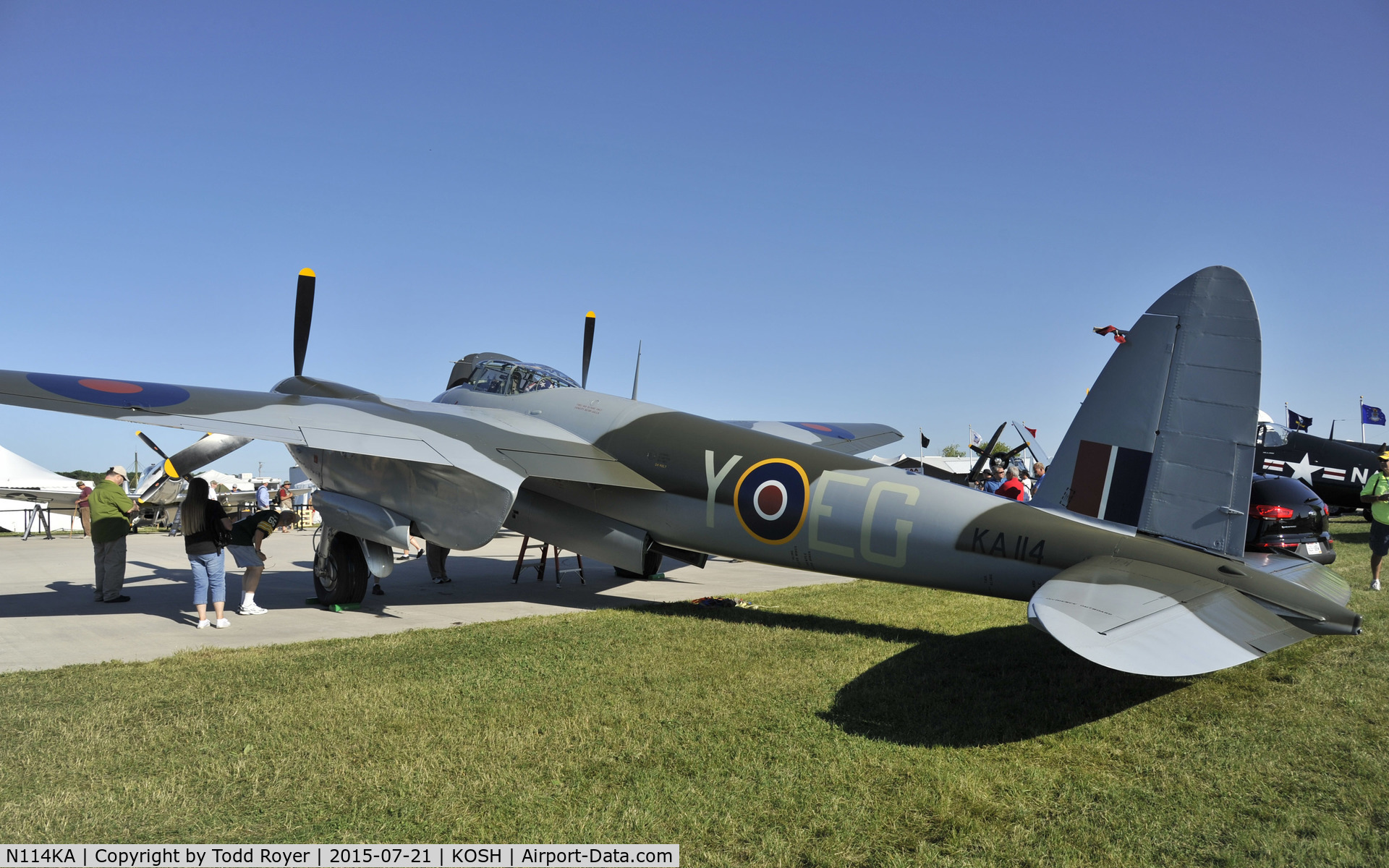 N114KA, 1945 De Havilland Mosquito FB.26 C/N KA114, Airventure 2015