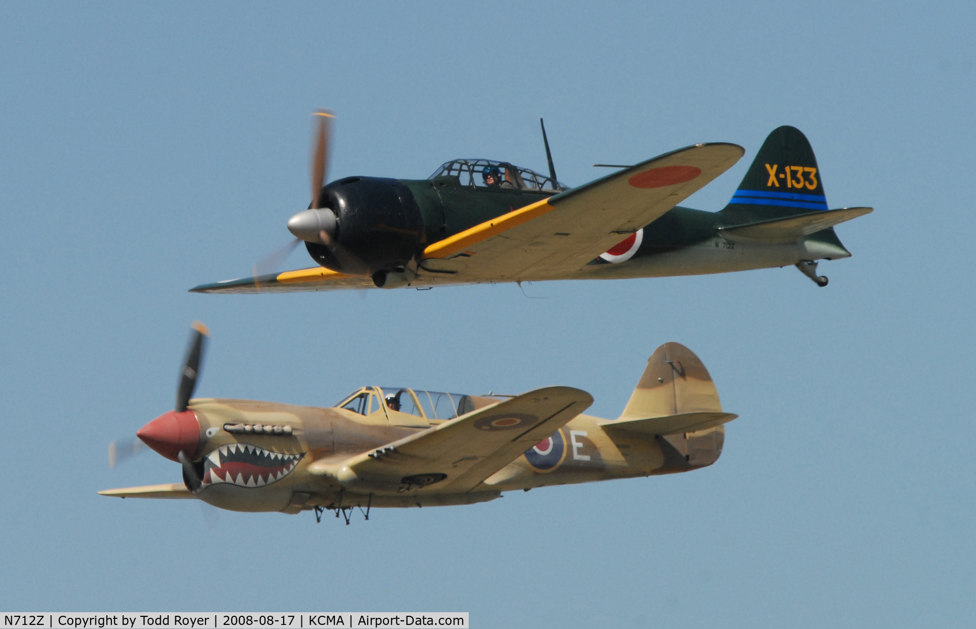 N712Z, 1942 Mitsubishi A6M3 Reisen (Zero) C/N 3869, Camarillo Airshow 2008