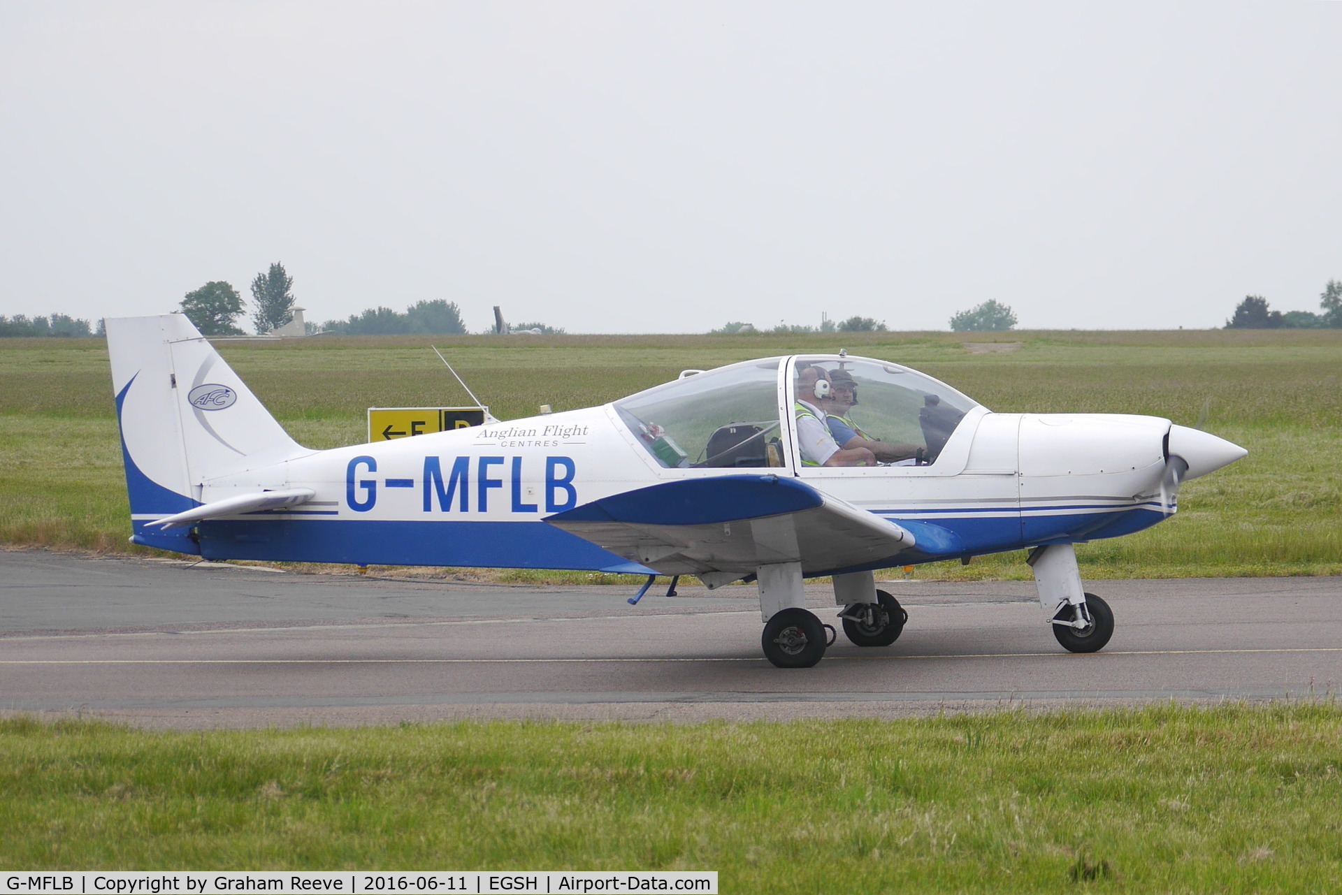 G-MFLB, 1997 Robin HR-200-120B C/N 321, Departing from Norwich.