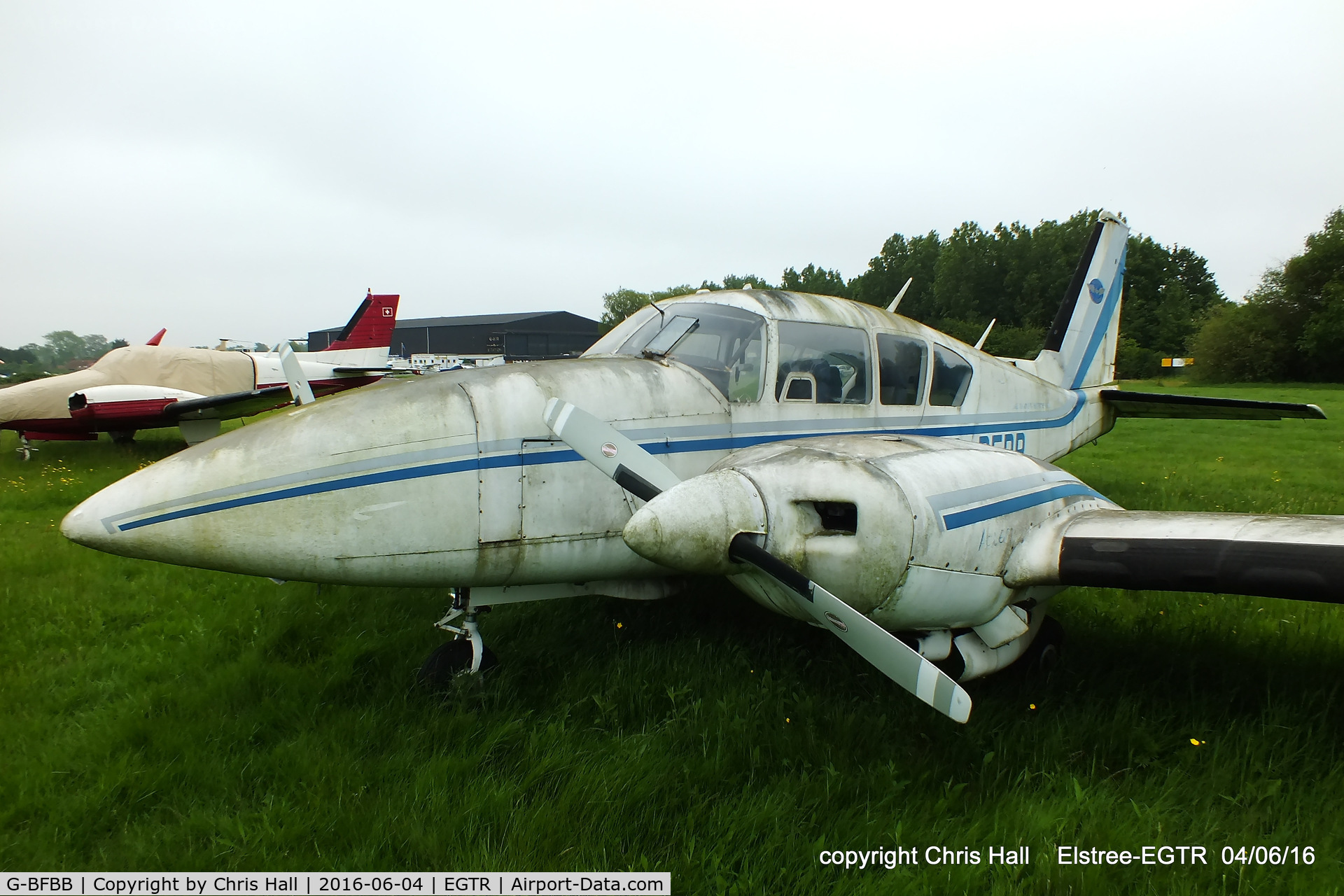 G-BFBB, 1973 Piper PA-E23-250 Aztec C/N 27-7405294, at Elstree