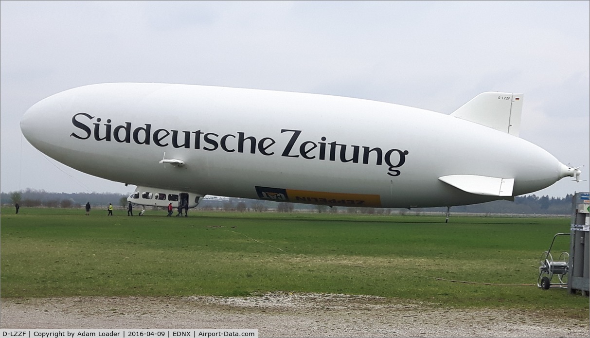 D-LZZF, 1998 Zeppelin NT07 C/N 3, D-LZZF performs sightseeing flights over Munich from Schleißheim Airfield near Munich