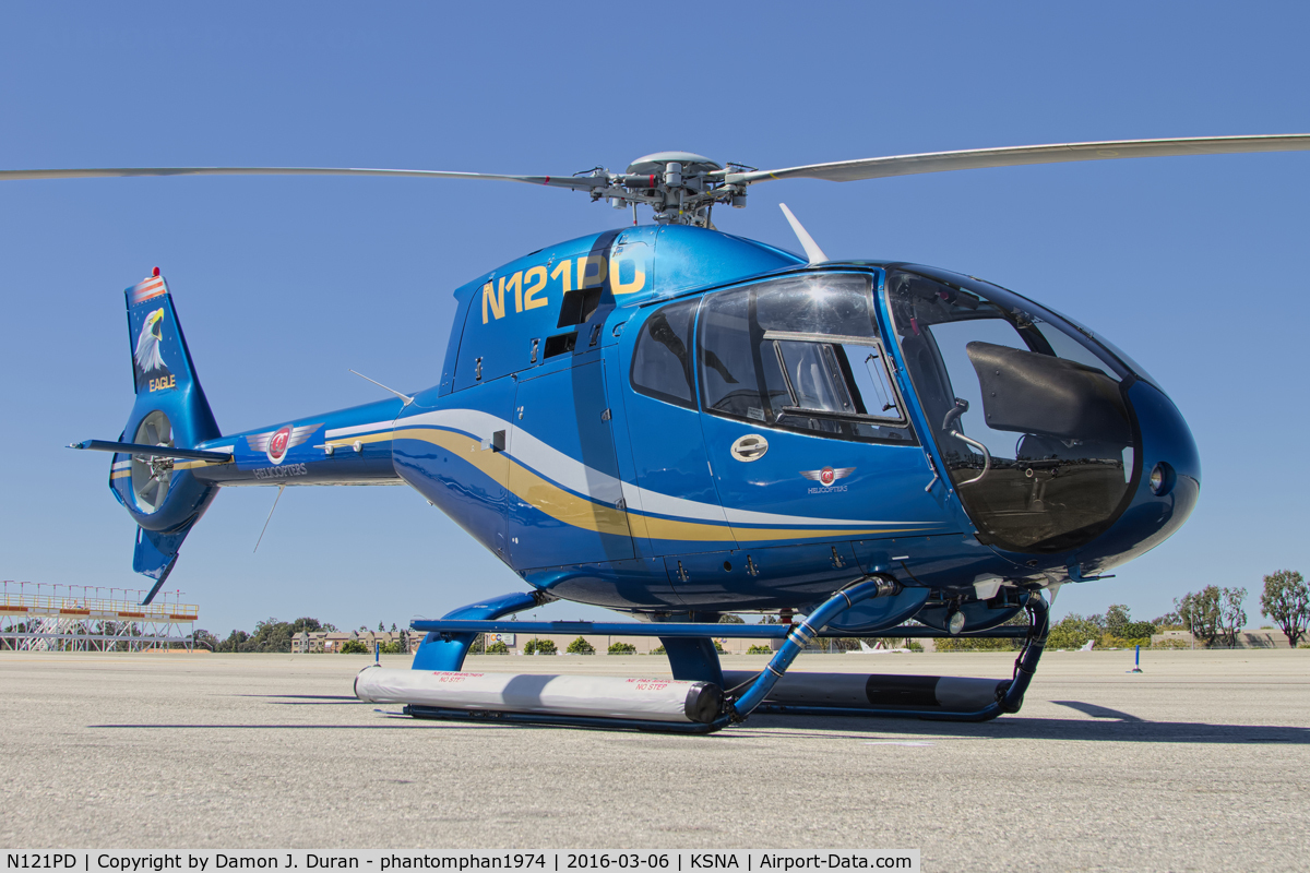 N121PD, 2001 Eurocopter EC-120B C/N 1250, Now owned by OC Helicopters at John Wayne Airport, just across from the old ABLE hangars