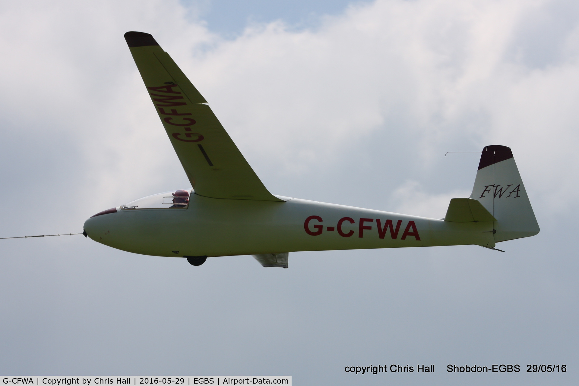 G-CFWA, 1964 Schleicher Ka-6CR Rhonsegler C/N 6227, at Shobdon