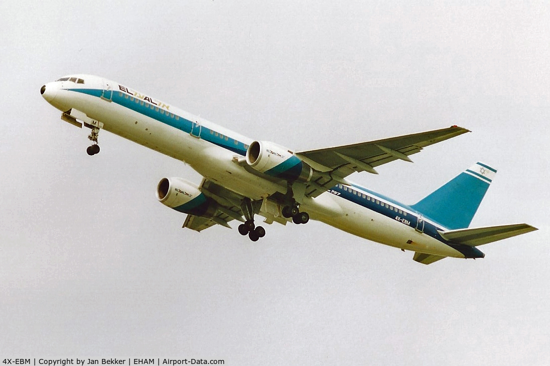 4X-EBM, 1987 Boeing 757-258 C/N 23918, Schiphol july/august 1991 Analoge