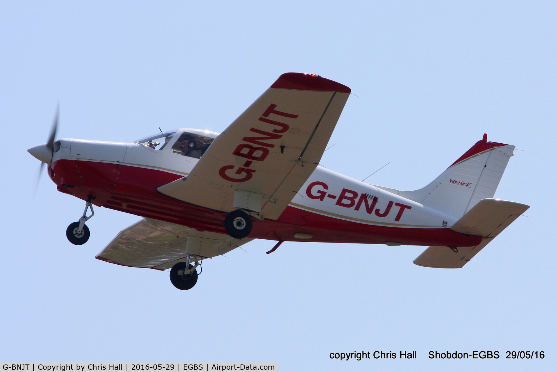 G-BNJT, 1981 Piper PA-28-161 Cherokee Warrior II C/N 28-8116184, at Shobdon