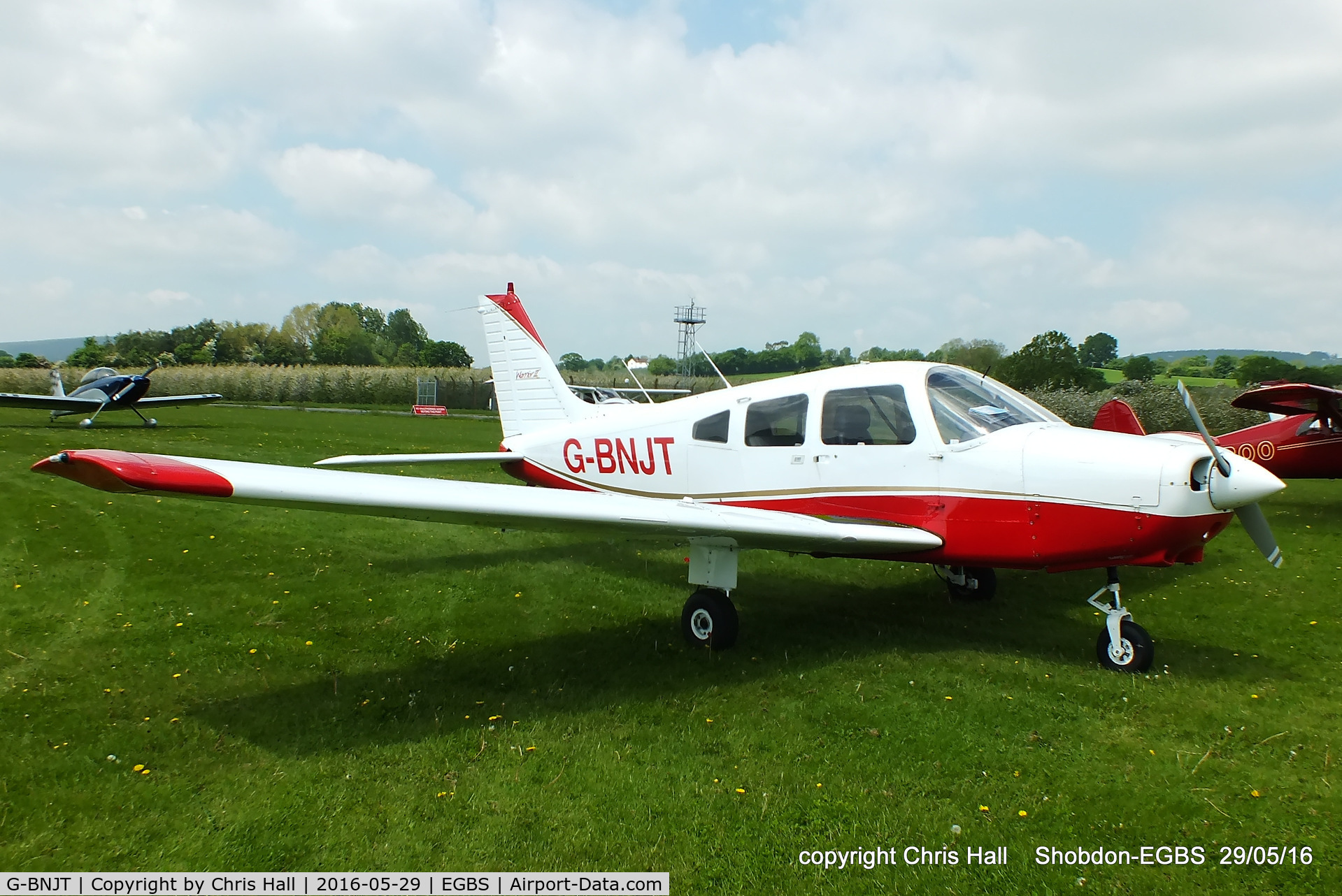 G-BNJT, 1981 Piper PA-28-161 Cherokee Warrior II C/N 28-8116184, at Shobdon