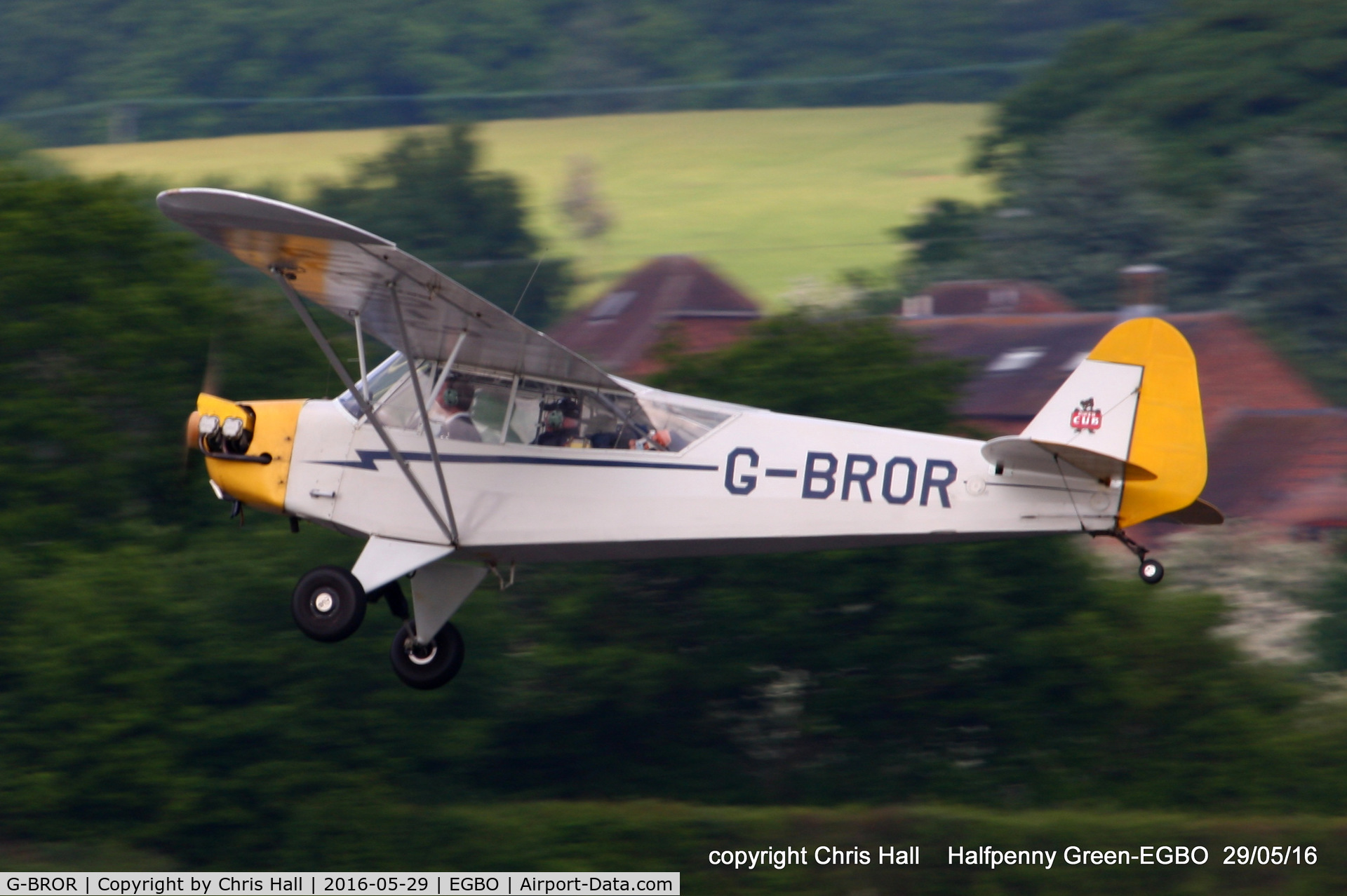 G-BROR, 1943 Piper L-4H Grasshopper (J3C-65D) C/N 10885, at Halfpenny Green