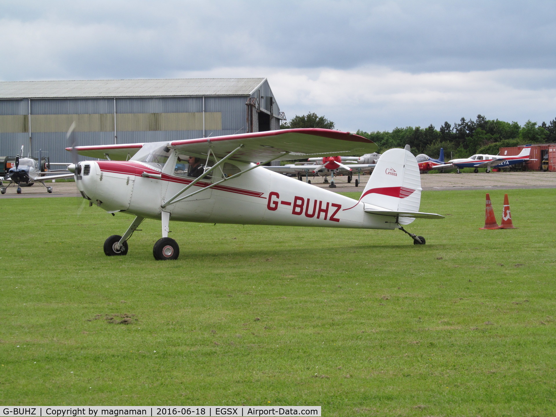 G-BUHZ, 1948 Cessna 120 C/N 14950, at NW fly in