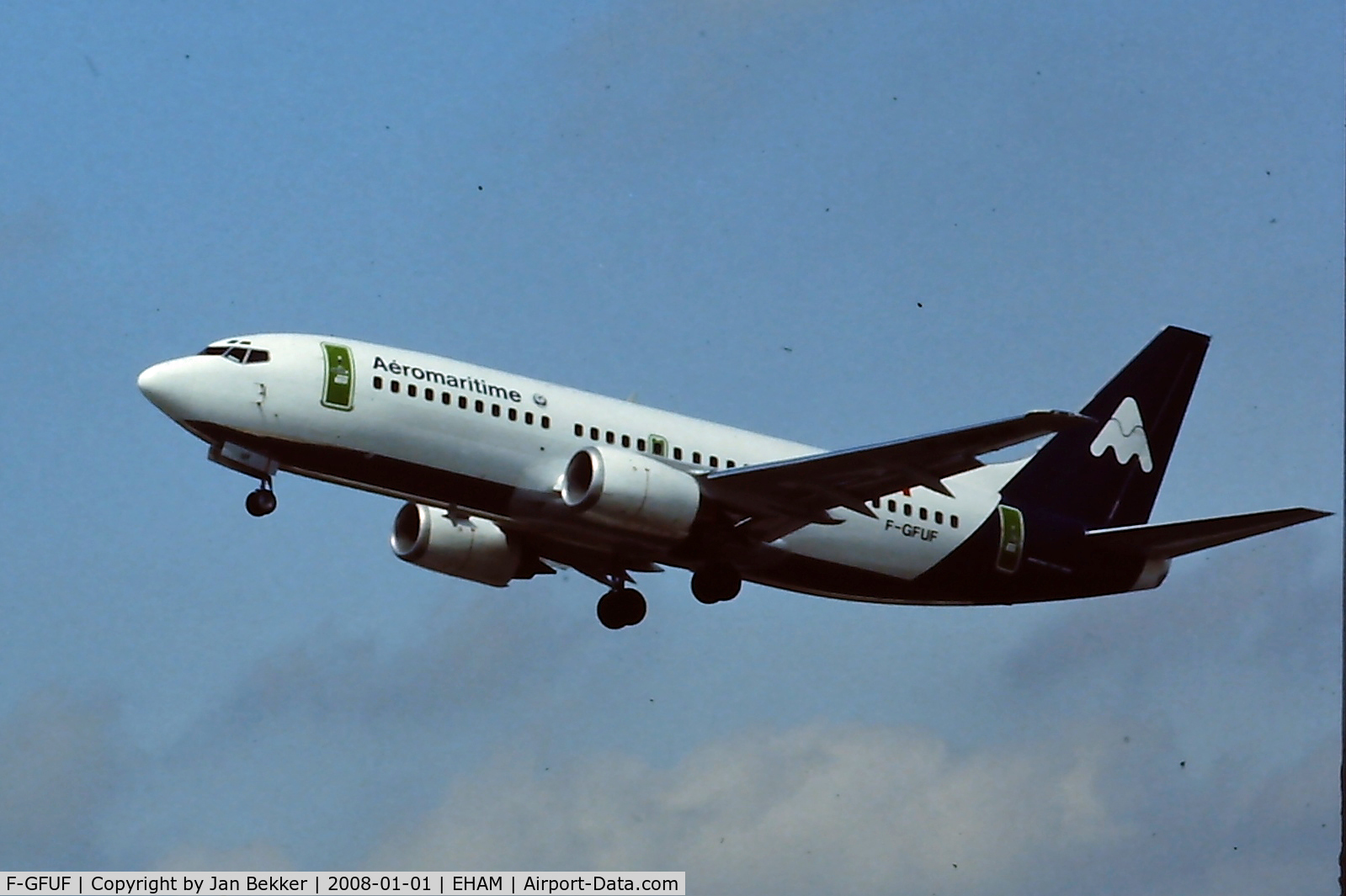 F-GFUF, 1989 Boeing 737-3B3QC C/N 24388, Schiphol around 1990