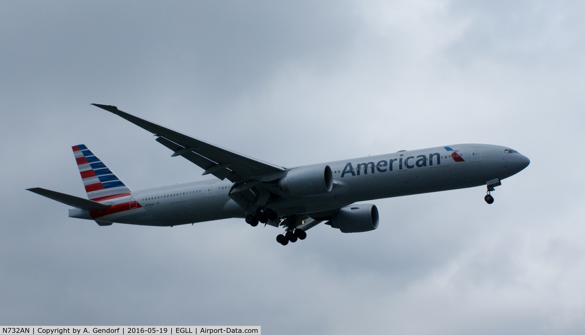 N732AN, 2014 Boeing 777-323/ER C/N 31549, American Airlines, seen here landing at London Heathrow(EGLL)