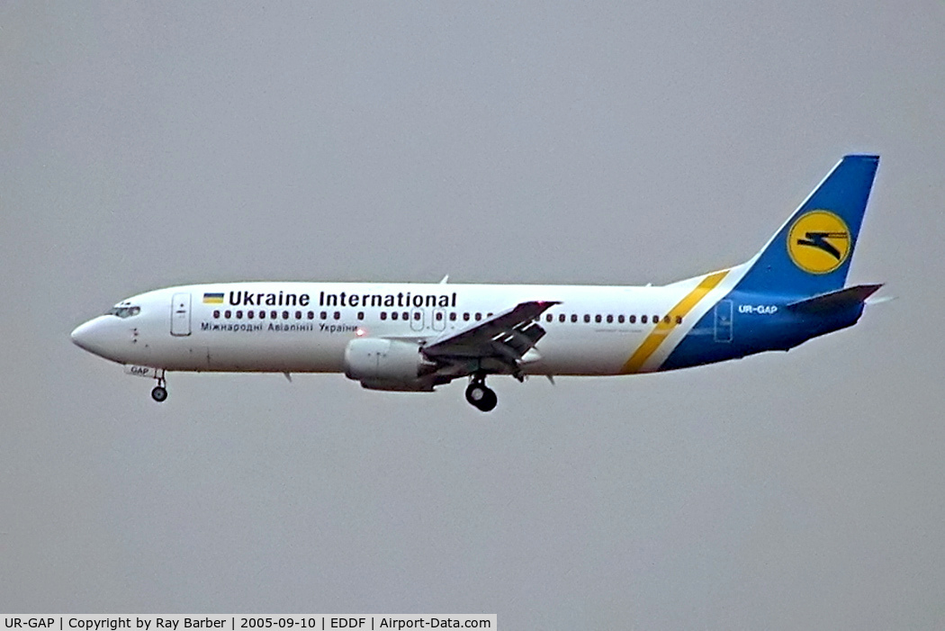 UR-GAP, 1993 Boeing 737-4Z9 C/N 27094, Boeing 737-4Z9 [27094] (Ukraine International Airlines) Frankfurt~D 10/09/2005